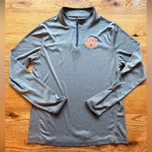 Colosseum Auburn Gray Kids Long Sleeve 1/4 quarter zip
